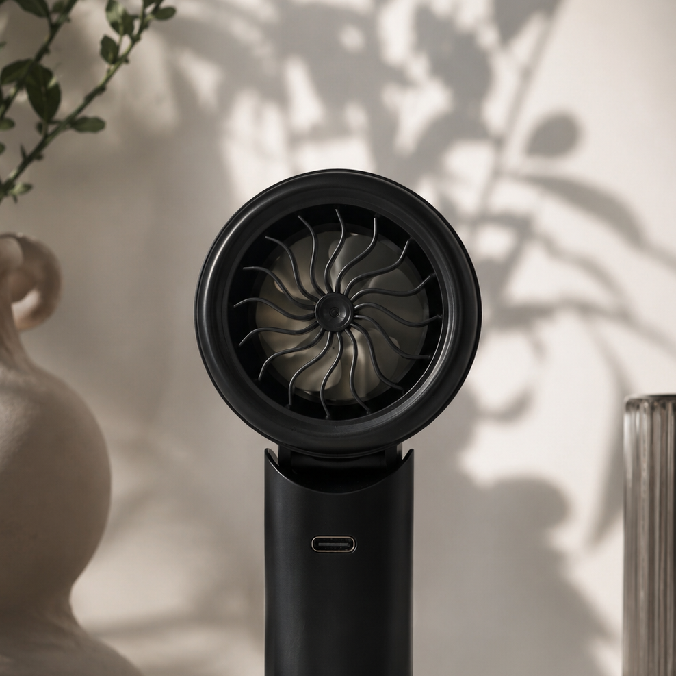 Matte Black | Livaviva Infinite Turbo Fan | Ultra-Portable