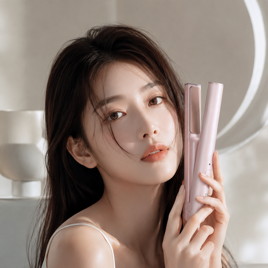 Blush Rose | Livaviva Cordless Glide Styler | Ultra-Portable